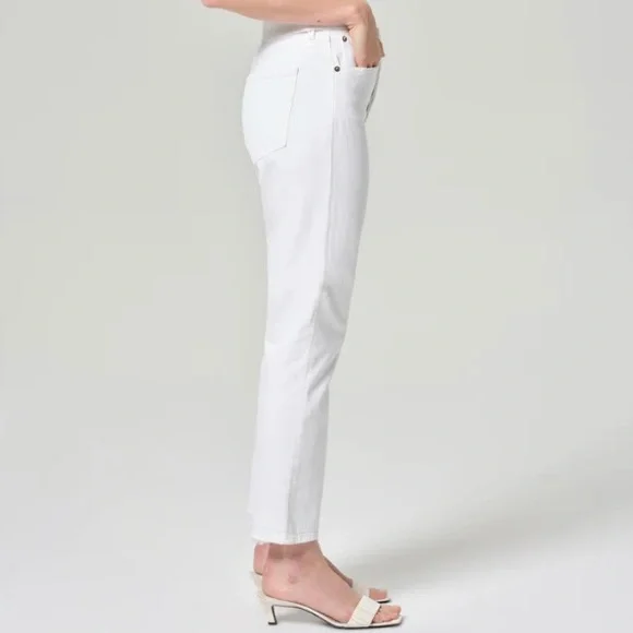 Agolde Riley High Rise Straight Crop Jeans (Stretch) - Picture 2 of 12